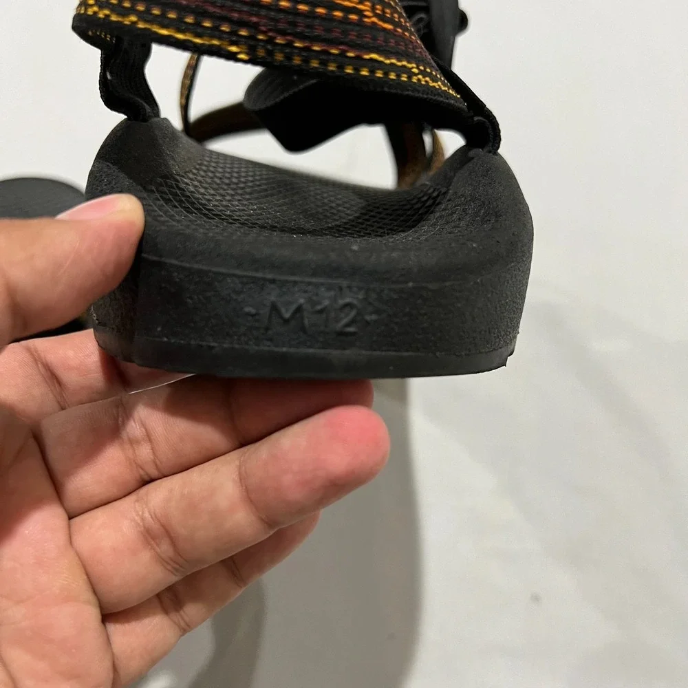 Chaco Z/Cloud Mens Black Orange Outdoor Hiking Banded Sandals JCH107347 Size 12